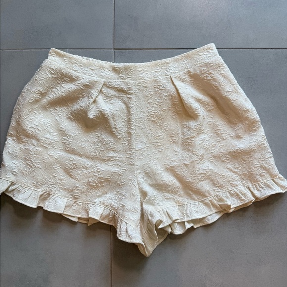 Francesca’s - Blue Rain - Carmel Floral Ruffle Soft Shorts - Picture 7 of 7